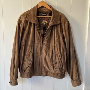 Vintage Adventure Bound Leather Bomber Flight Jacket Aviator Wilson’s Liner Vtg